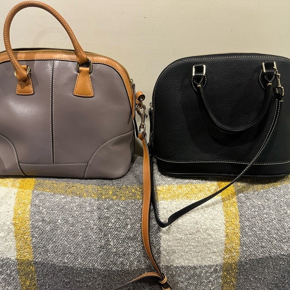 Dooney & Bourke Black and Gray Satchels with Tan Accents. Brand new 2 for 1 deal - Picture 3 of 8